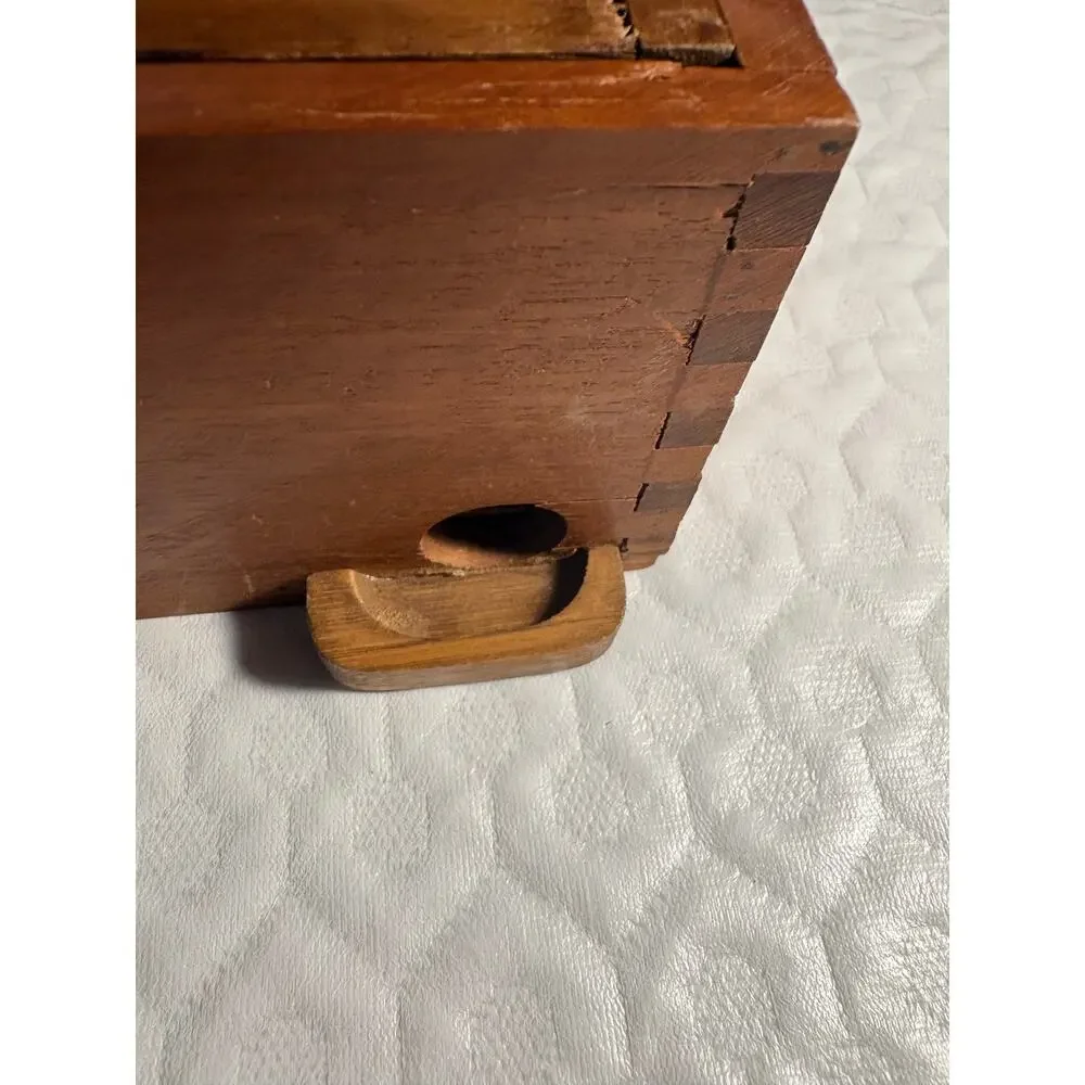 Vintage Wooden Labyrinth Tilt Maze Game 60 Hole Marble Skill Puzzle Wood